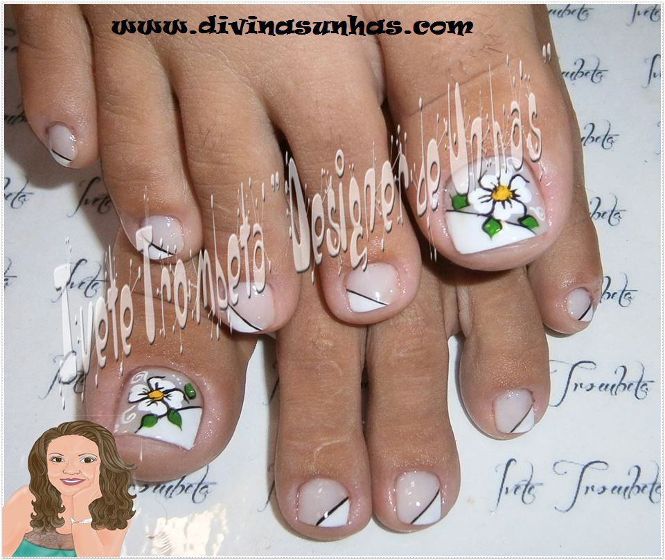 modelo de uñas para pies faciles de hacer